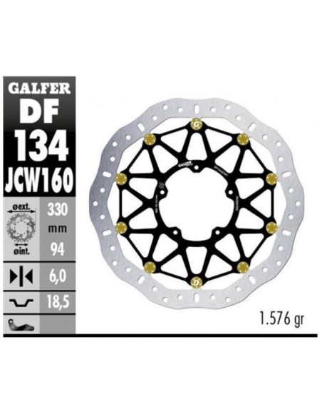 DISCO FRENO WAVE FLOATECH RACING 330X6MM DF134JCW160G03
