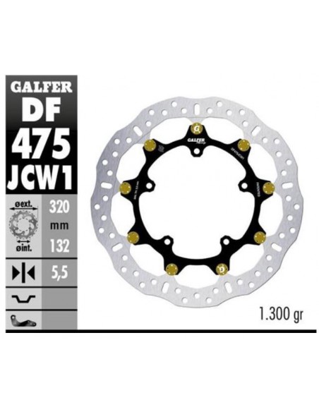 DISCO FRENO WAVE FLOATECH RACING 320X5.5MM DF475JCW1G03