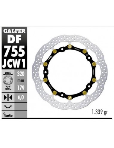 DISCO FRENO WAVE FLOATECH 320X6MM (FRONT) DF755JCW1G03 DISCO FRENO WAVE FLOATECH 320X6MM (FRONT) DF755JCW1G03