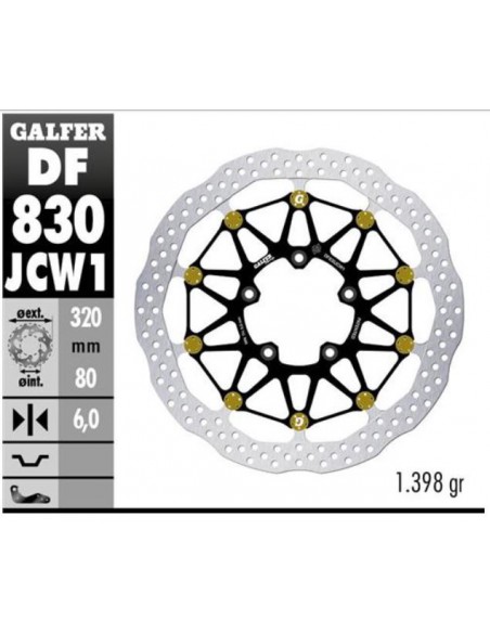 DISCO FRENO WAVE FLOATECH RACING 320X5.5MM DF830JCW1G03