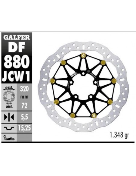 DISCO FRENO WAVE FLOATECH RACING 320X5.5MM DF880JCW1G03