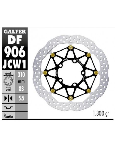 DISCO FRENO WAVE FLOATECH RACING 310X5.5MM DF906JCW1G03