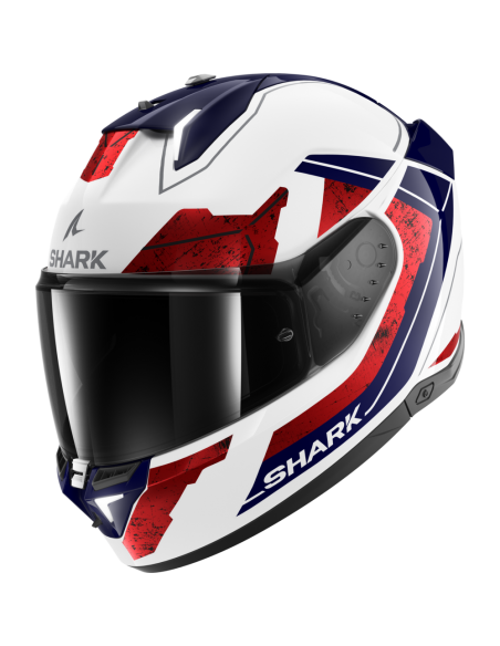 CASCO SHARK SKWAL I3 RHAD WHITE CHROM RED