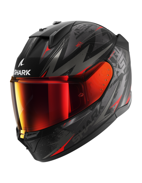 CASCO D-SKWAL 3 BLAST-R MAT BLACK ANTHRACITE RED