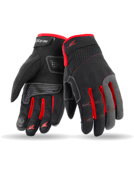 GUANTE SD-C48 URBAN NEGRO-ROJO