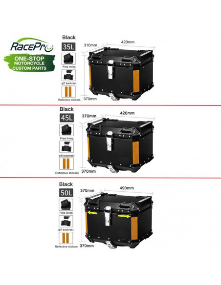 BAUL ALUMINIO 35L NEGRO