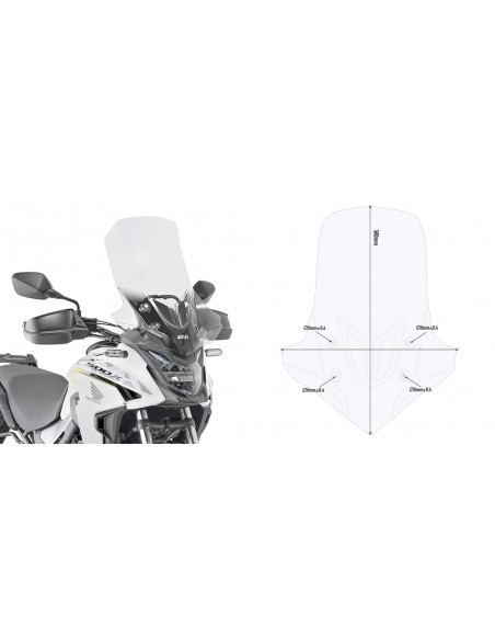 CUPULA GIVI D1171ST HONDA CB 500 X 19- 23