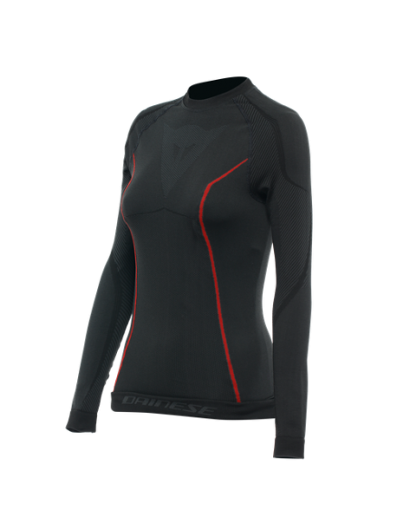 CAMISETA DAINESE THERMO LS LADY NEGRA ROJA