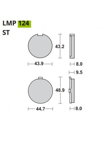 PASTILLA DE FRENO AP LMP 124 ST