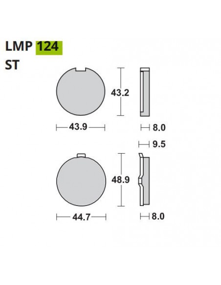 PASTILLA DE FRENO AP LMP 124 ST