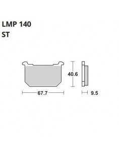 PASTILLA DE FRENO AP LMP 140 ST