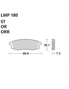 PASTILLA DE FRENO AP LMP 180 ST