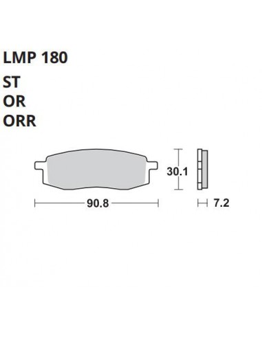 PASTILLA DE FRENO AP LMP 180 ST PASTILLA DE FRENO AP LMP 180 ST