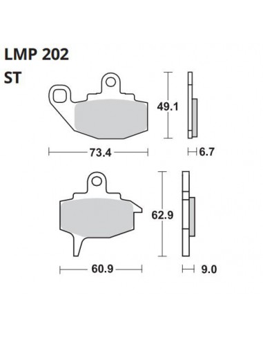 PASTILLA DE FRENO AP LMP 202 ST