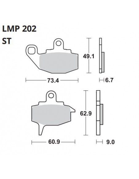 PASTILLA DE FRENO AP LMP 202 ST