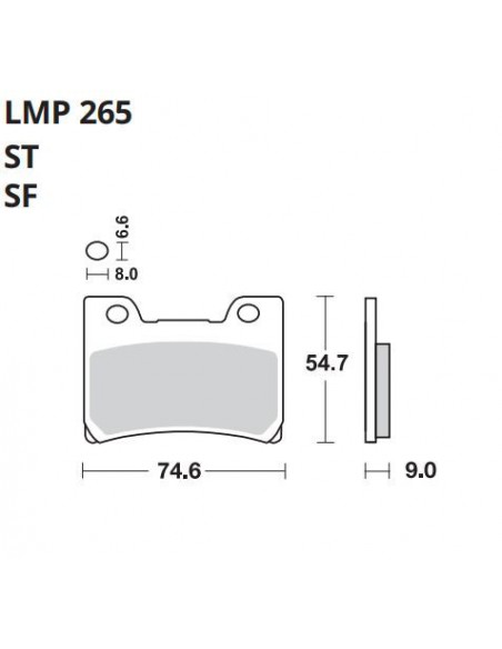 PASTILLA DE FRENO AP LMP 265 SF