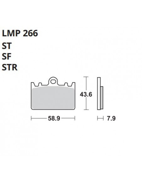 PASTILLA DE FRENO AP LMP 265 ST