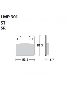 PASTILLA DE FRENO AP LMP 301 SR