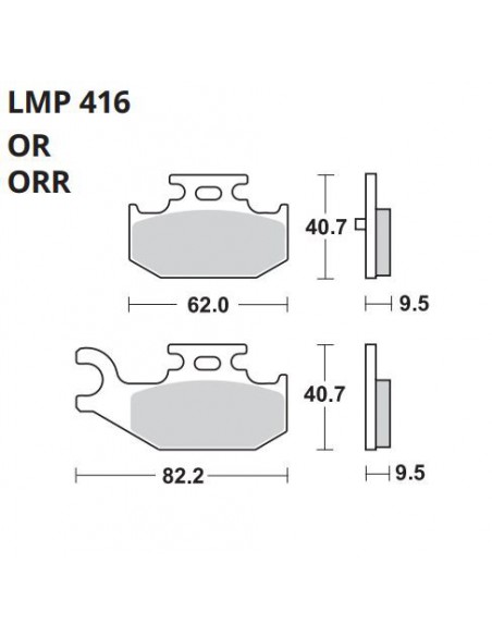 PASTILLA DE FRENO AP RACING 416 OR