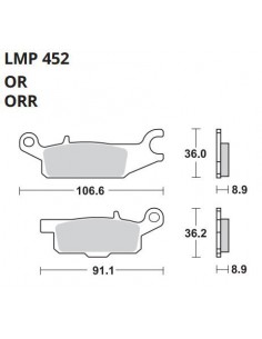 PASTILLA DE FRENO AP RACING LMP 452 OR