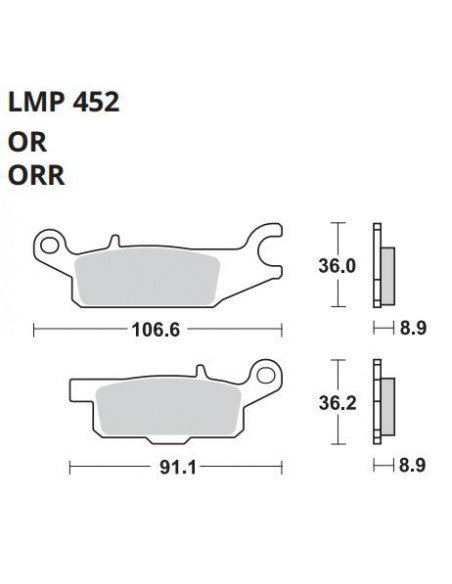 PASTILLA DE FRENO AP RACING LMP 452 OR