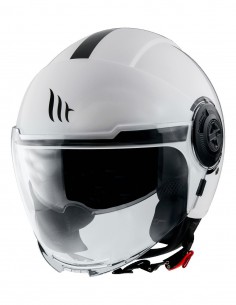 CASCO MT VIALE SV S SOLID BLANCO BRILLO