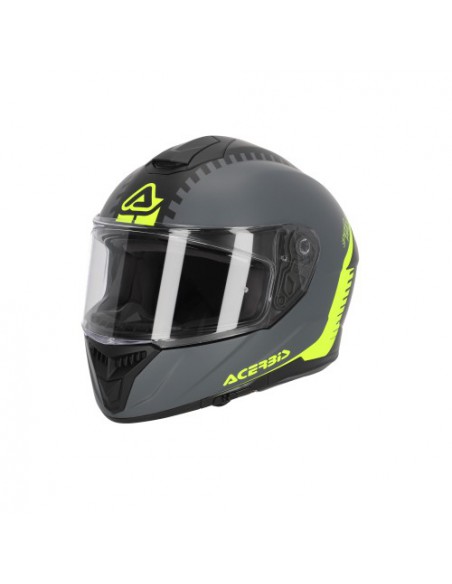 CASCO ACERBIS KRAPON GRIGIO/GIALLO