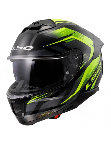 CASCO LS2 FF808 STREAM II FURY NEGRO AMARILLO