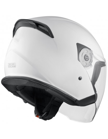 CASCO JET BLANCO CON GAFA SOLAR HOMOLOGACION 22.06