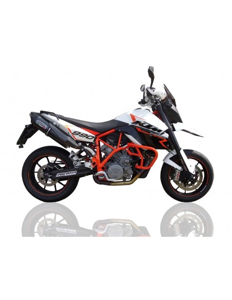 GPR Pareja de silenciadores homologados con catalizadores  con db killers desmontables Ktm LC8 Supermoto 950  05-08