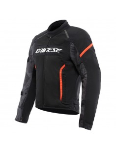 CAZADORA DAINESE AIR FRAME 3 TEX BLACK/BLACK/RED-FLUO