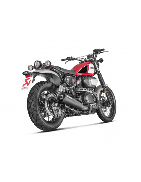 AKRAPOVIC BLACK EDITION SILENCIOSOS SLIP-ON. HOMOLOGADO ACERO INOXIDABLE YAMAHA XV - SCR 950 2017-2020