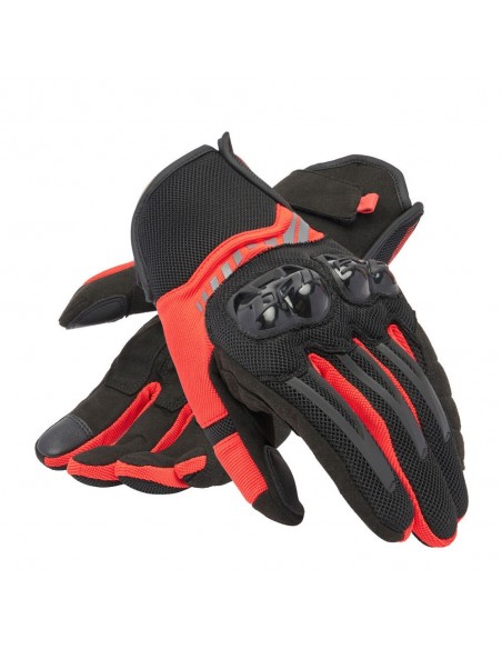 GUANTE DAINESE MIG 3 AIR TEX BLACK/RED-LAVA