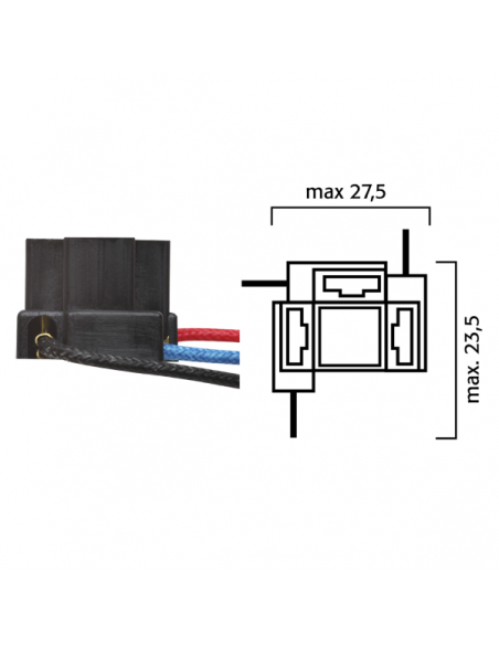 SOPORTE PARA H4 CON CABLES