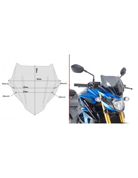 CUPULA GIVI C/KITA SUZUKI.GSX-S.750 A3113