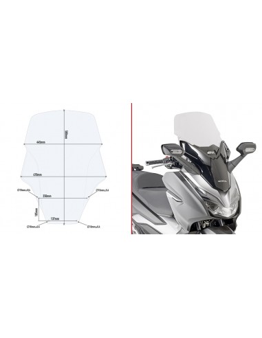 CUPULA GIVI P/KITAO HONDA.FORZA.300 D1166ST