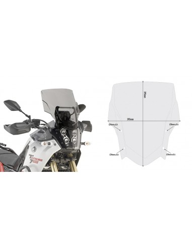 CUPULA GIVI P/KITAO YAMAHA.TENERE.7 D2145S