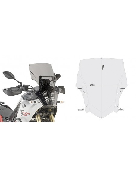 CUPULA GIVI P/KITAO YAMAHA.TENERE.7 D2145S