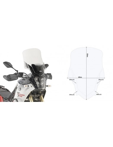CUPULA GIVI P/KITAO YAMAHA.TENERE.7 D2145ST