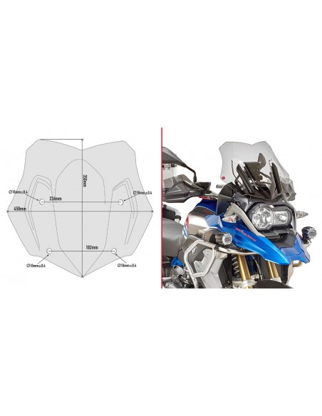 CUPULA GIVI P/KITAO BMW.RGS.1200/12 D5124B