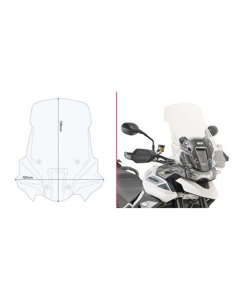 CUPULA GIVI C/KITAO TRIUMPH.TIGER.9 D6415ST
