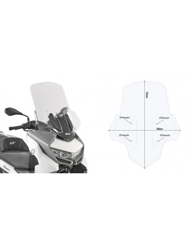PARABRISAS GIVI P/KITA BMW.CGT.400.19