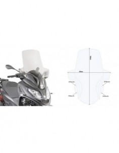PARABRISAS GIVI P/KITAO PIAGGIO.MP3.300.HPE.1
