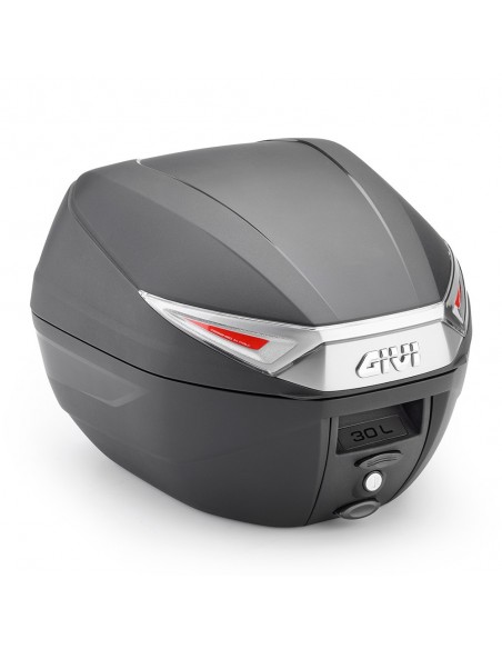 MALETA GIVI MONOLOCK DE30 LTS  NEGRA CON CATADIOPTRICOS AHUMADOS