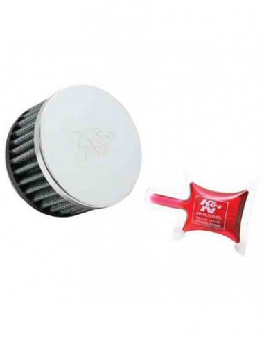 FILTRO POTENCIA K&N CROMADO UNIVERSAL