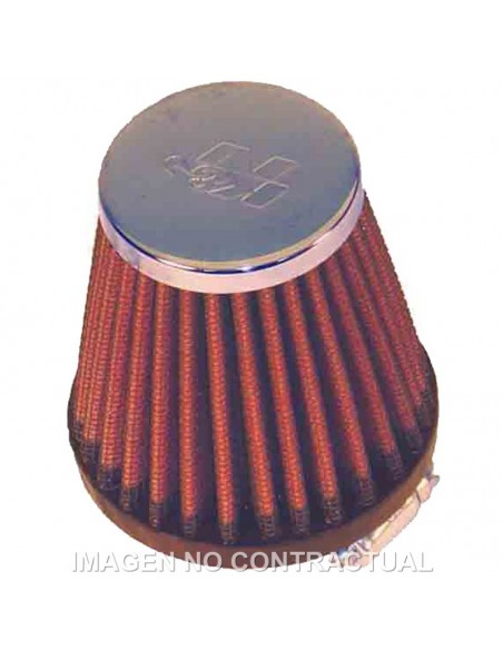 FILTRO PTT K&N CÓNICO CROMADO D INTERIOR 40 MM FILTRO PTT K&N CÓNICO CROMADO D INTERIOR 40 MM