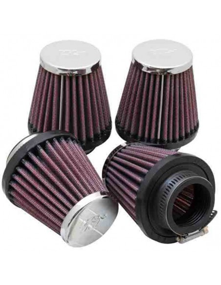 FILTROS DE POTENCIA K&N UNIVERSALES CROMADOS