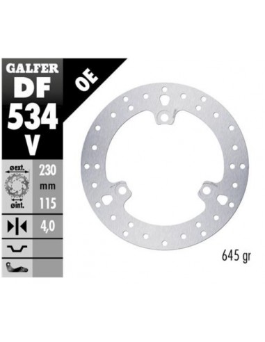 DISCO DE FRENO GALFER DF534V