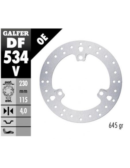 DISCO DE FRENO GALFER DF534V