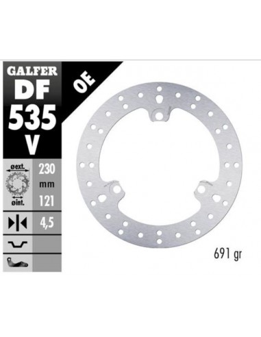 DISCO DE FRENO GALFER DF535V